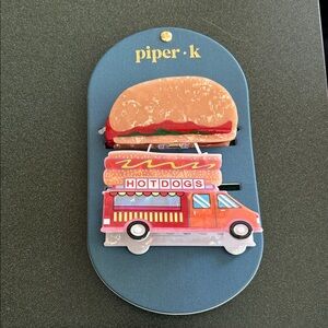 Piper K Hot Dog Truck Hair Clips